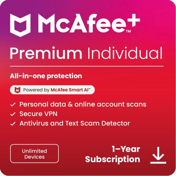 McAfee+ Premium Individual Unlimited Devices 2025