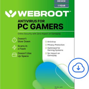 Webroot Antivirus for PC Gamers 2025 | 1 Device