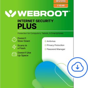 Webroot Internet Security Plus | Antivirus Software 2025 | 3 Device