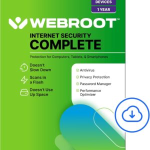 Webroot Internet Security Complete | Antivirus Software 2025 | 5 Device